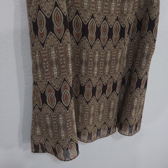 Le Suit Skirt Womens 18 Brown lightweight flowy Below Knee A Line Versat… - Picture 10 of 12